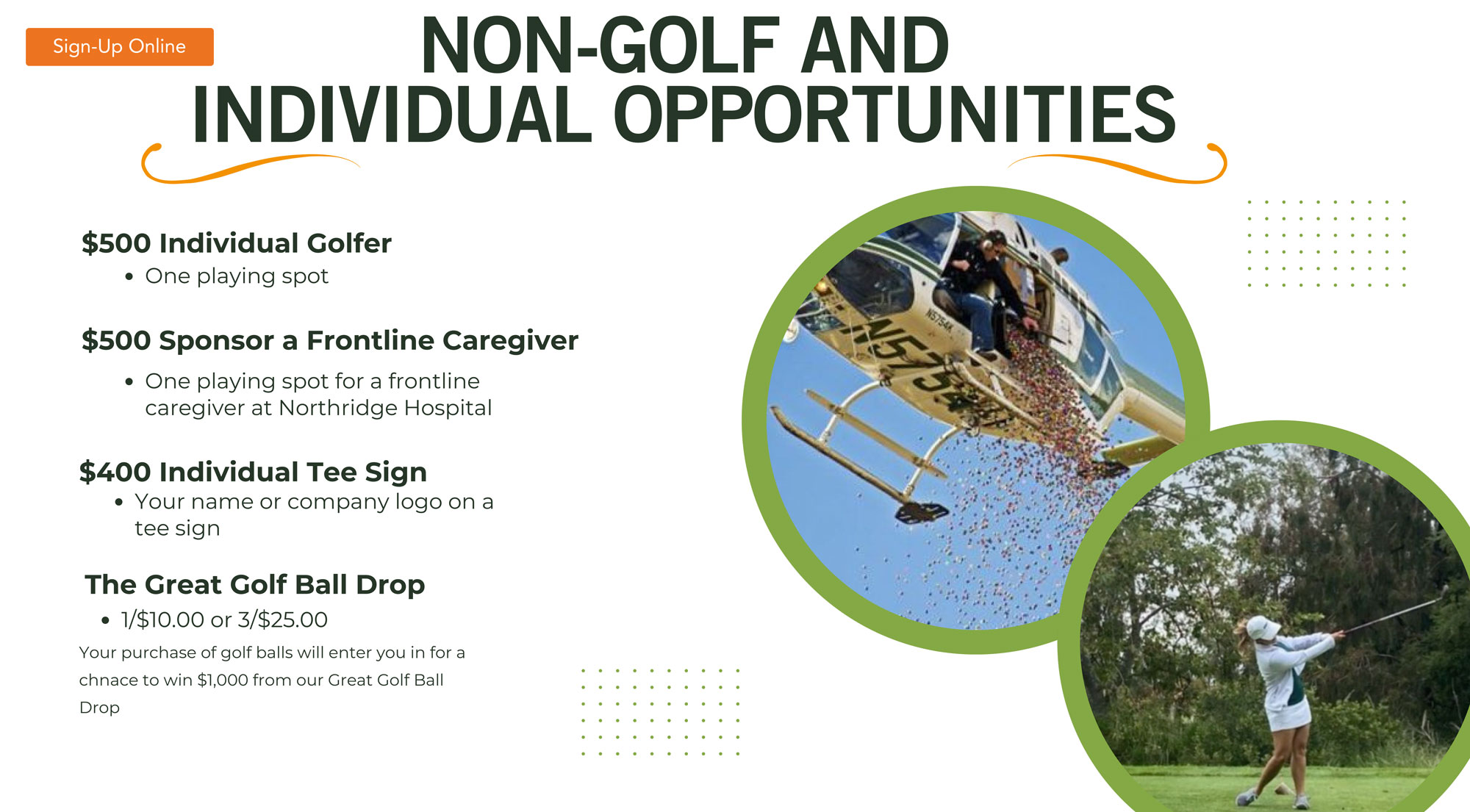 Non-golf Opportunities graphic